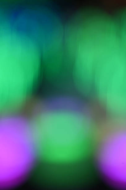 Lighting blur and Bokeh on green Background