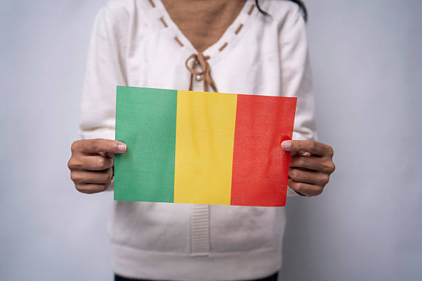 Hands Holding Guinea Flag Symbol Of National Unity