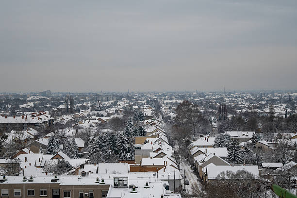 istock Snow Covered Suburban City in Winter 2255392679