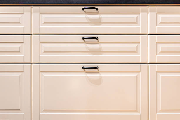 Modern spacioius beige colored luxury kitchen, clean design
