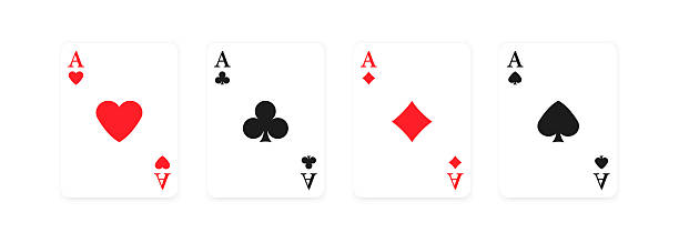 istock Four playing cards. Playing card suits icon. Suit deck of playing cards 2255398783