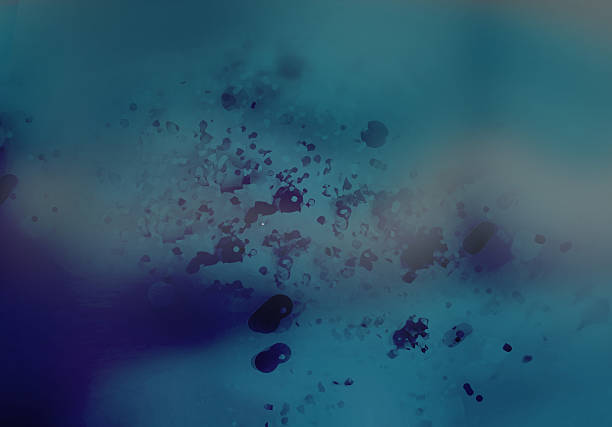 A deep blue abstract background featuring flowing gradients, scattered droplets, and indigo tones. Perfect for tech, creative, or scientific themes seeking mood, depth, and atmosphere.