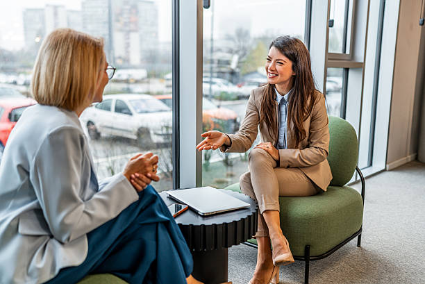 istock Two professional women having animated business discussion 2255413957
