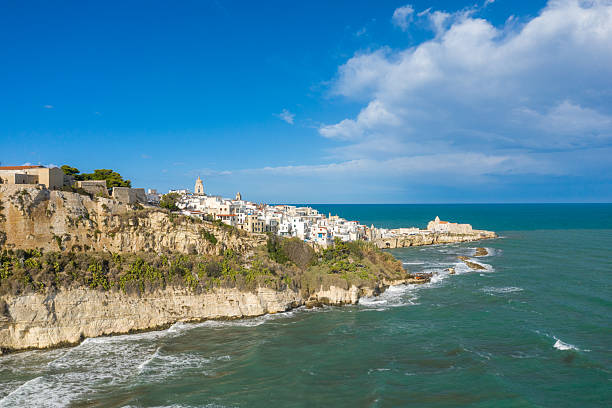 istock Panoramic view of Vieste clifftop village 2255417421