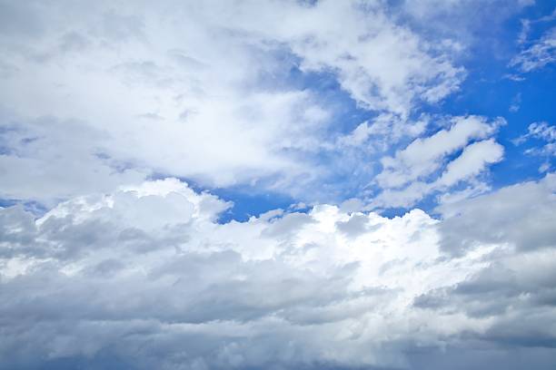 Clean New Zealand sky replacement, clouds build up on the horizon