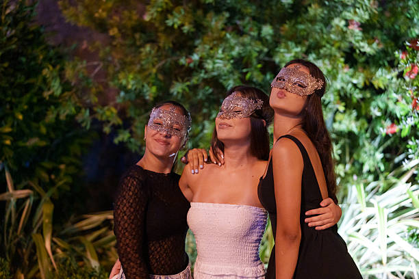 People dressed in costumes and masks during the annual carnival in Kotor, Montenegro. August 2, 2025