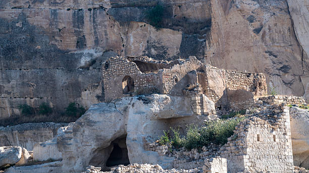 Old ruins of Hasankeyf, Turkey. No people are seen in frame. Shot under daylight.