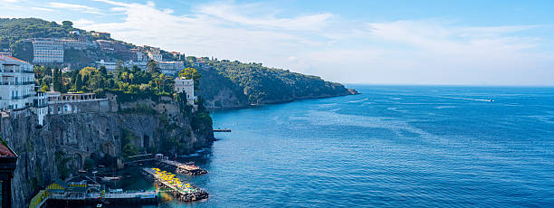 Leonelli's beach and Piazza della Vittoria, Sorrento, Italy.