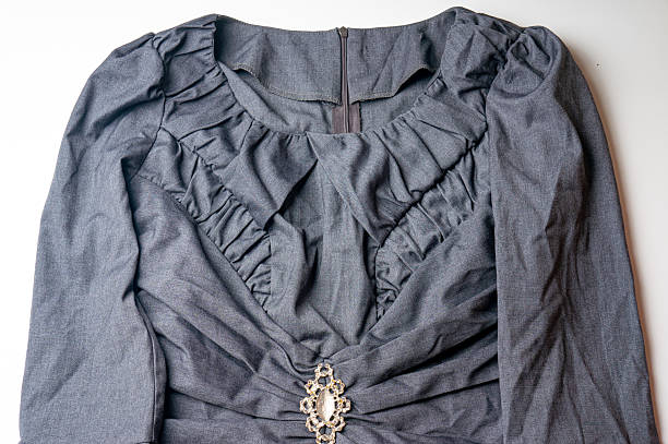 Gray women's dress on a white background