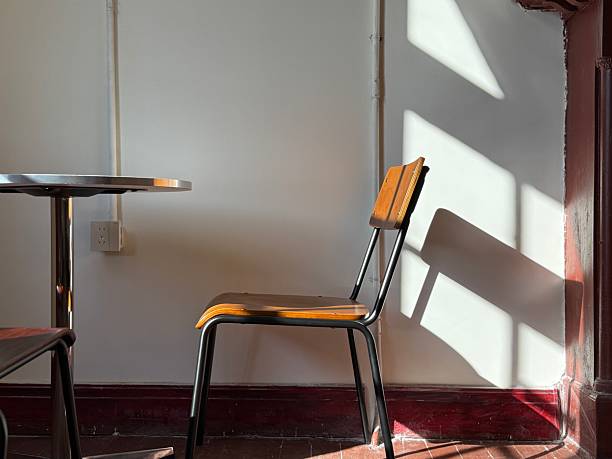 old wooden chair in sunlight