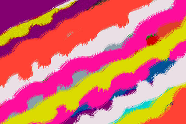 A dynamic abstract composition of sweeping rainbow stripes and painterly edges. Bright, energetic colors create a lively background suitable for creative projects, posters, digital art, and product displays.