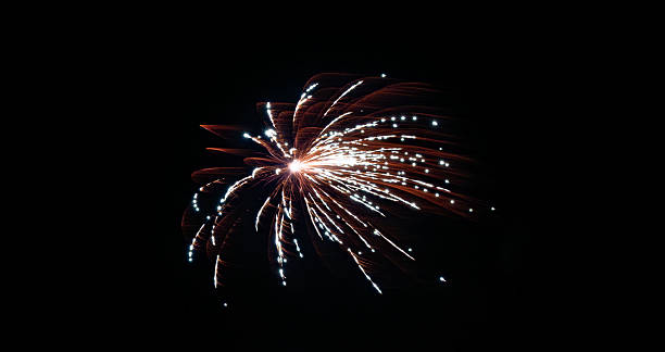 Colorful firework explosions create stunning show against nocturnal sky ambiance
