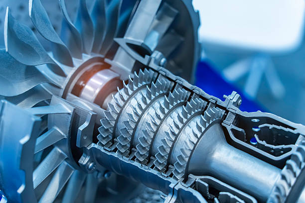 istock Aircraft turbine wheel printed on metal 3d printer. A model created in a laser sintering machine. Concept of 4.0 industrial revolution. 2255525304