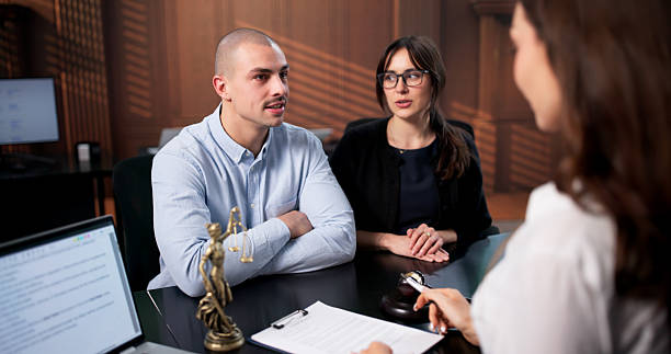 istock Legal Mediation: A Couple In Front Of Judge 2255527366
