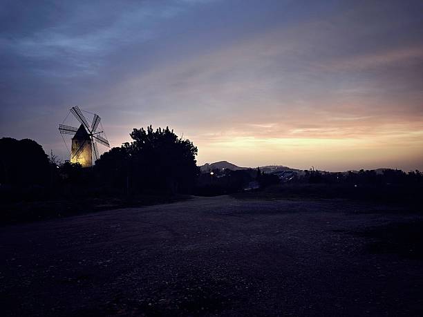Black and white photo of an old Mill