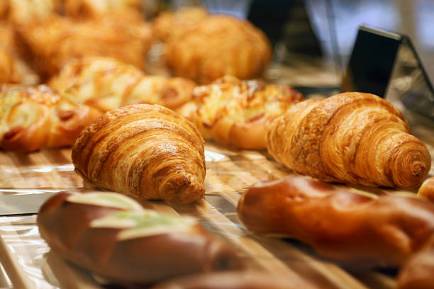 istock Delicious, fresh croissants. French breakfast concept 2255535408