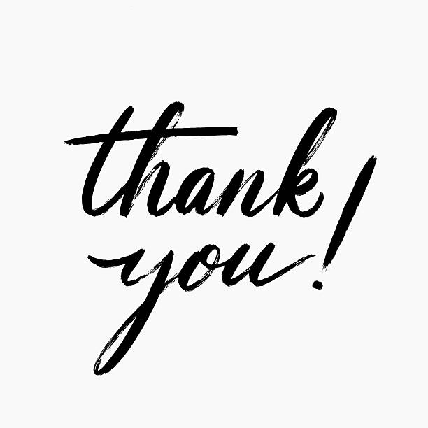 istock Bold black “Thank You” typography in a hand drawn stylish lettering. Simple yet elegant gratitude message design. Vector, perfect for thank you cards, notes, posters, branding, appreciation designs. 2255543492