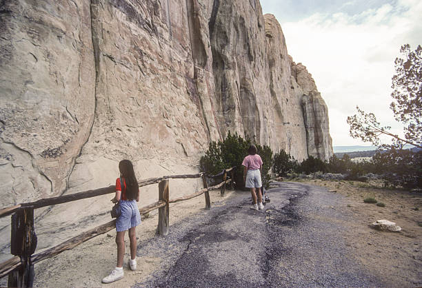 El Morro NM - Mother & Daughter on Trail - 1990