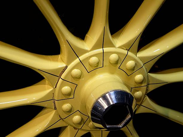 Alloy tire wheel on a grass background