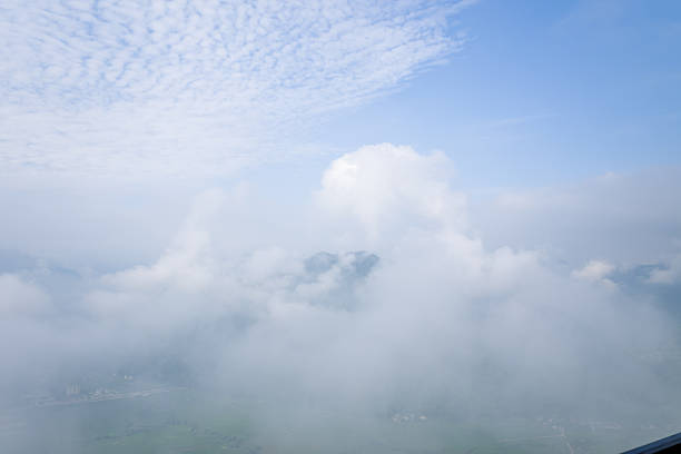 Highland mountain meadow on cloudy day