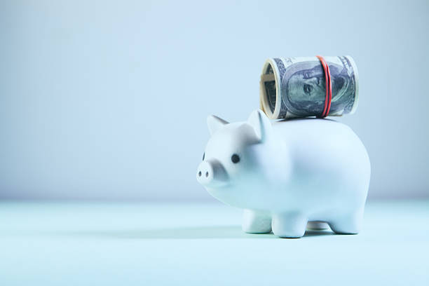 istock piggy bank with coins. savings. 2255575493
