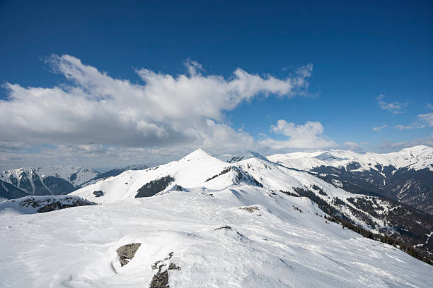 This landscape photo was taken in Europe, France, Auvergne Rhone Alpes, Haute Savoie, Megeve, in summer. It shows Mont Joly in Megeve, under the Sun.