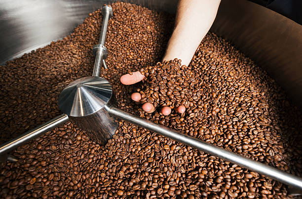 istock Hand of an unrecognizable worker showing freshly roasted coffee beans 2255580397