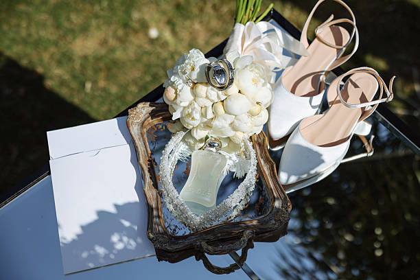 istock Elements of decor on bride's morning. Wedding 2255584364
