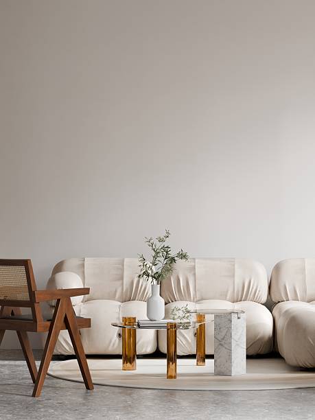 istock Modern Minimalist Living Room Interior  – 3D Render 2255586157