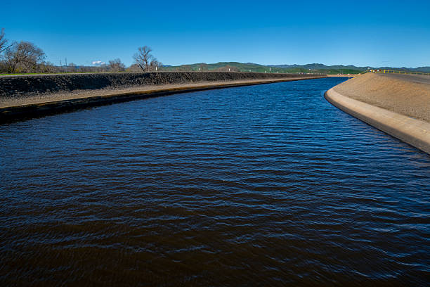 The California Aqueduct, water supply for agriculture in the Central Valley.