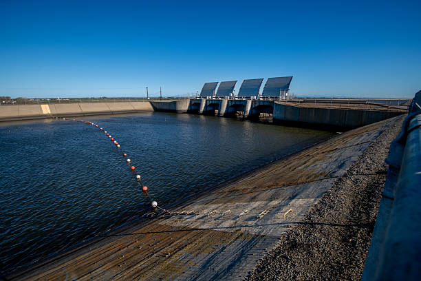 The California Aqueduct, water supply for agriculture in the Central Valley.