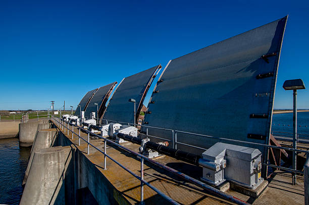 The California Aqueduct, water supply for agriculture in the Central Valley.