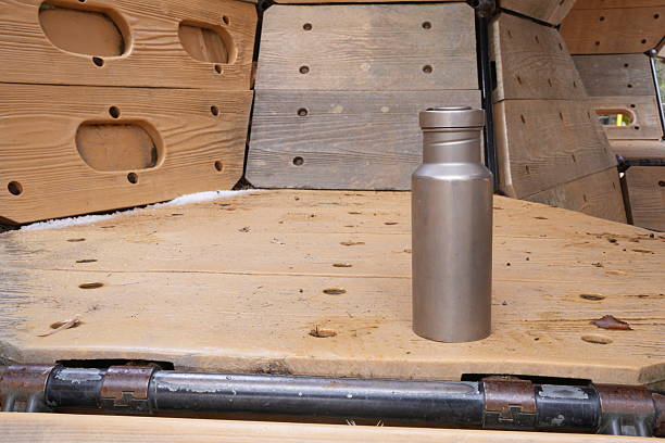 Close-Up Of Metallic Container On White Background