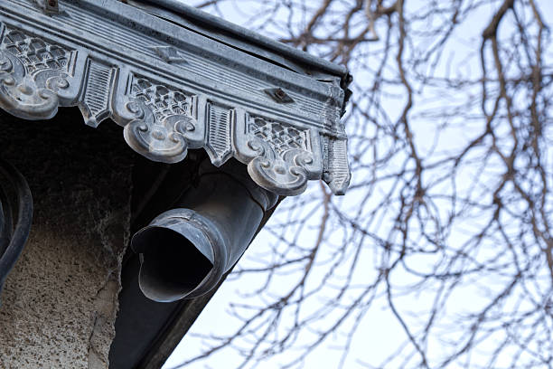 Ornate tin gutter