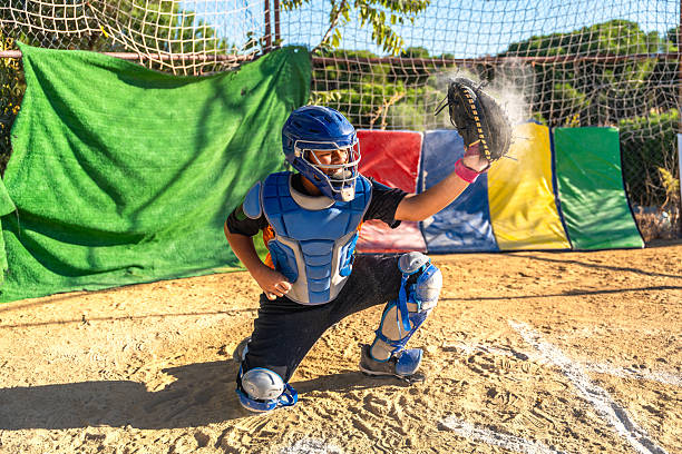 Baseball home plate base in rich fresh dirt game competition sport