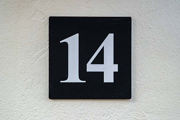 istock House Number 14 Sign 2255657114