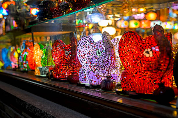 Handmade lanterns are displayed.