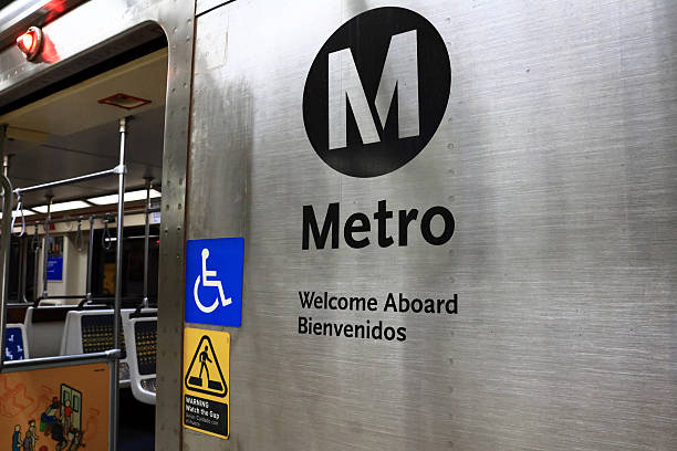 Los Angeles, California – November 28, 2025: Los Angeles Metro Rail Train at station
