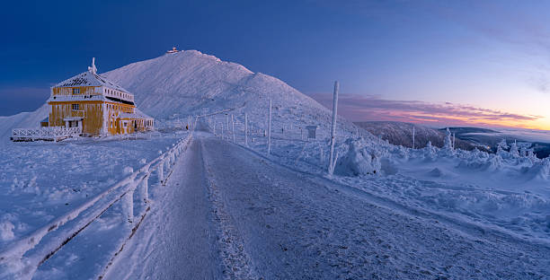 amazing landscape of Giant mountains during winter