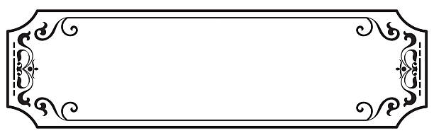 Vintage style frame, text frame decorated with line patterns.