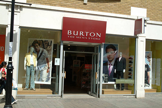Staines, United Kingdom - May 25, 2022: Burtons menswear store front cloting retailer