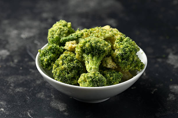 istock Crispy Broccoli florets chips. Healthy snack 2255710767