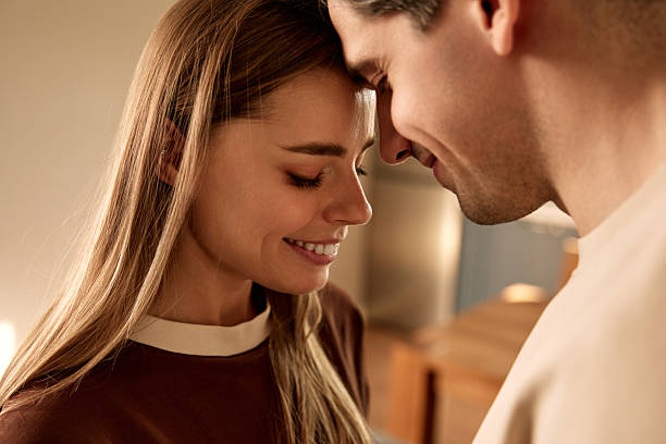 istock Tender moment between loving couple on Valentine's Day 2255723754