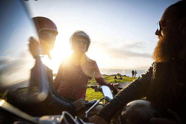 A group of motobikers in Fifth Avenue and 46th street, Manhattan, New York City, USA