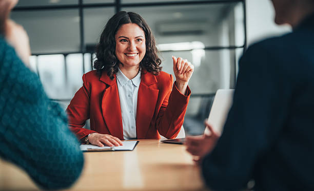 istock Client consultation in modern minimalist office space. Supplier meeting. 2255727898