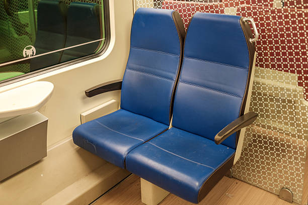 Amersfoort, The Netherlands - January 11th, 2026: The seats in train, Netherlands. The inside of the Dutch train.