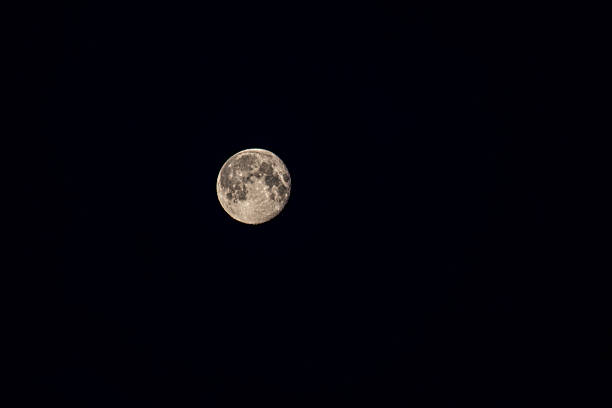 A detailed close-up of the full moon illuminating the night sky. The image highlights the moon’s surface, natural glow, and serene atmosphere. Perfect for astronomy, night photography, nature, and space themes.