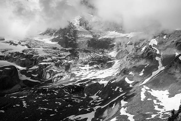 Close view of Mt Rainier from Alta Vista Trail, Mt Rainier National Park, Washington, USA