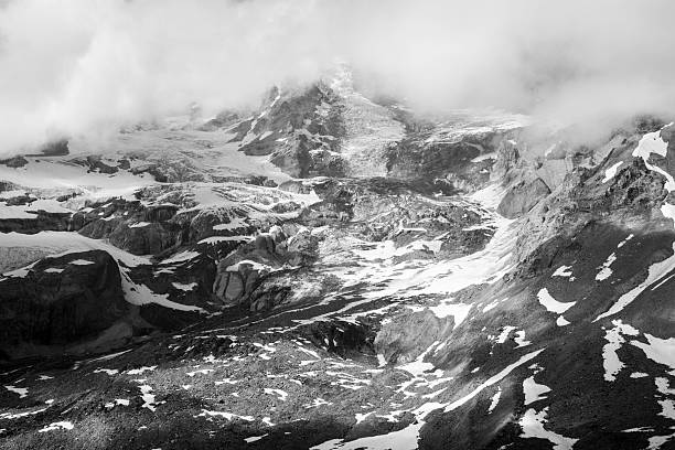 Close view of Mt Rainier from Alta Vista Trail, Mt Rainier National Park, Washington, USA