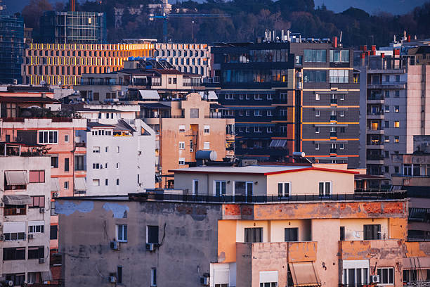 Tirana after sunset, Albania